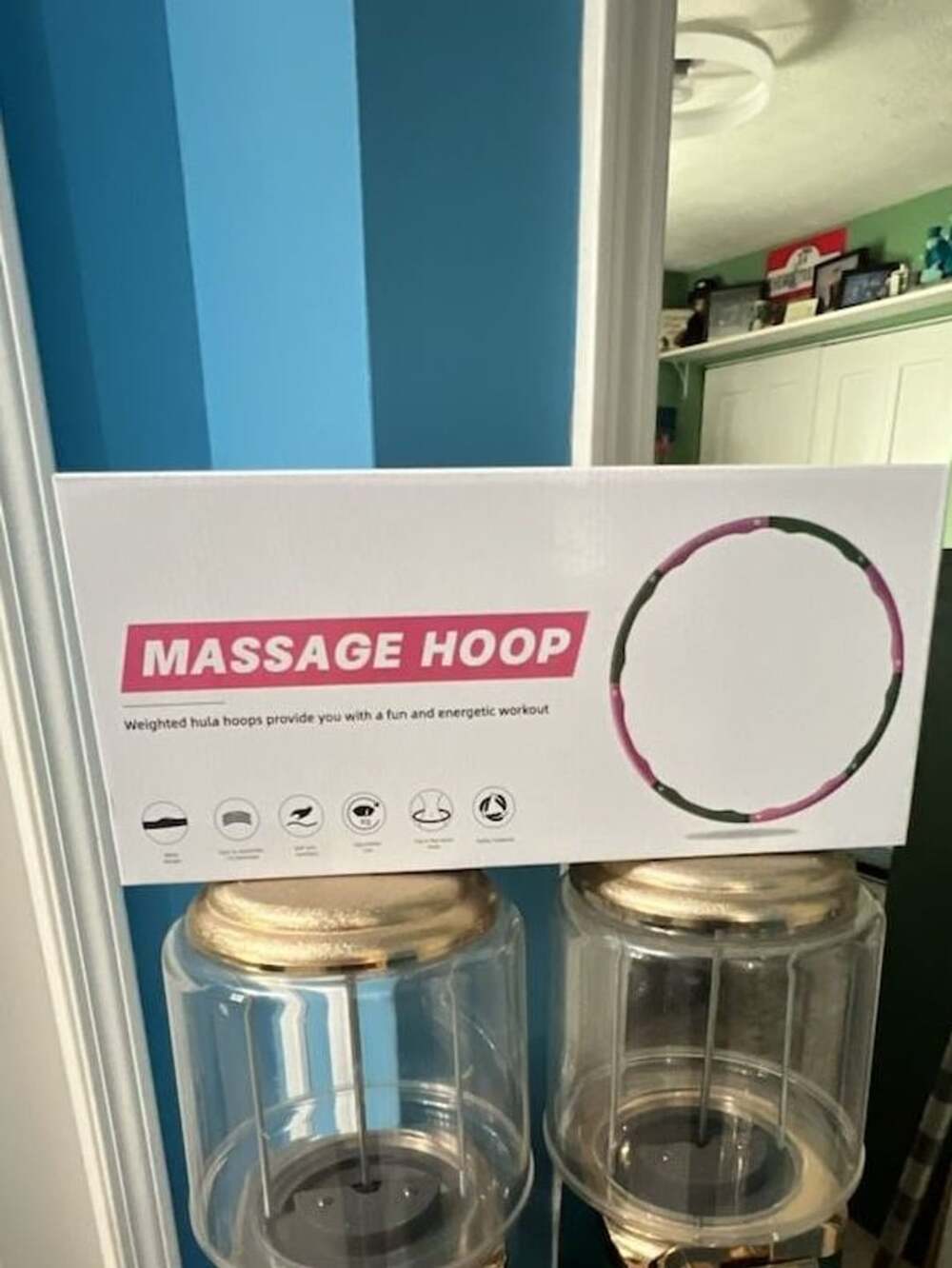 Massage Hoop Weighted Hula Hoop Pink and Green
